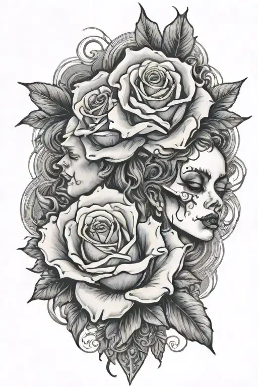 dark romance pain hate tattoo design idea