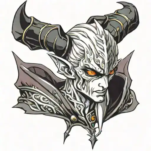 Dark elf from Berserk anime tattoo design idea