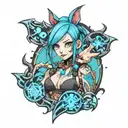 Jinx league of legends tattoo design idea