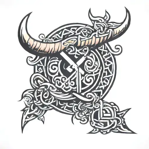 viking symbol tattoo design idea