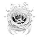rose and barrel tattoo design idea