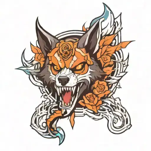 reaper overwatch wolf  tattoo design idea