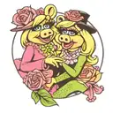 Miss Piggy and Kermit the frog reverse sexes tattoo design idea