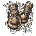write MAD with the boxing gloves tattoo design idea