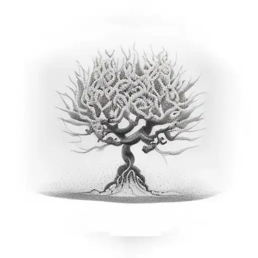 Tree of mango tattoo design idea