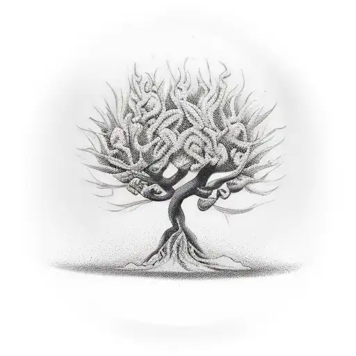 Tree of mango tattoo design idea