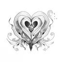 bleeding heart flower tattoo design idea
