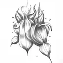 bleeding heart flower tattoo design idea