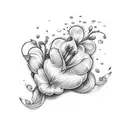 bleeding heart flower tattoo design idea