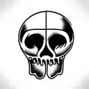 skull space cowboy tattoo design idea