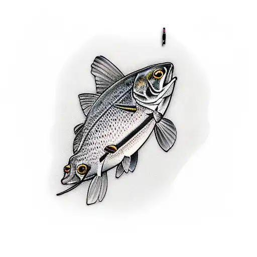 fly fishing tattoo design idea