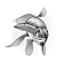 fly fish tattoo design idea
