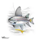 fly fish tattoo design idea