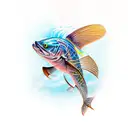 fly fish tattoo design idea