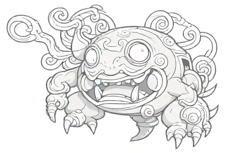 weezing Pokemon rasta man tattoo design idea