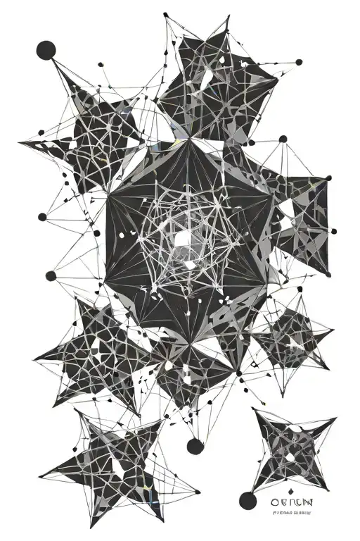 orion star constellation tattoo design idea