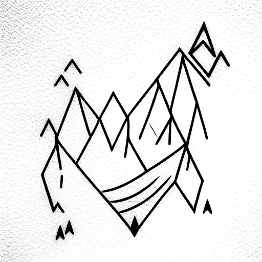 bosque con tiburones  tattoo design idea