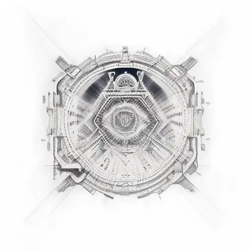 Hyperrealistic Brooklyn Bridge tattoo design idea