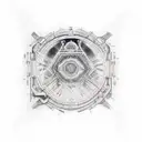 Hyperrealistic Brooklyn Bridge tattoo design idea