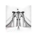 Hyperrealistic Brooklyn Bridge tattoo design idea
