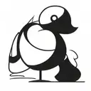 funny duck tattoo design idea