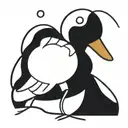 funny duck tattoo design idea