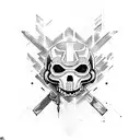 call of duty: ghost  tattoo design idea