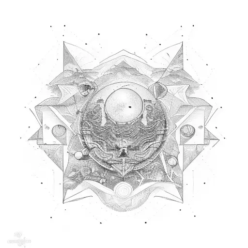 Philosophy and astronomy tattoo design idea