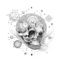 Philosophy and astronomy tattoo design idea