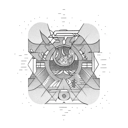 calm during the storm tattoo design idea