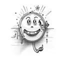 orange juice with a happy face tattoo design idea