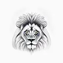 Lion with Ram tattoo design idea