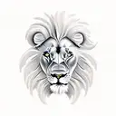 Lion with Ram tattoo design idea