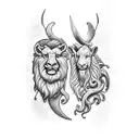 Leo and Aries tattoo design idea