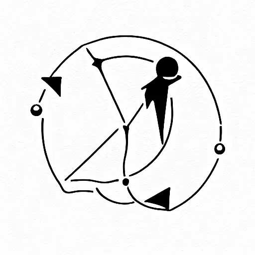 cyber sigilism tattoo design idea