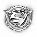 Superman and Wonder Woman  tattoo design idea