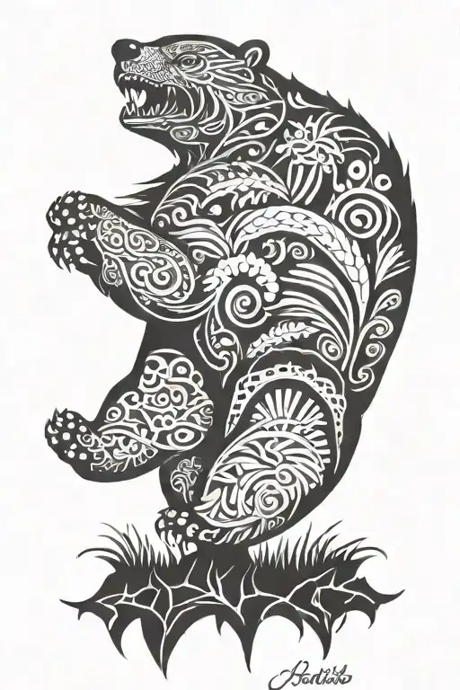 Spirit Bear Mi'kmaq tattoo design idea