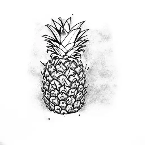 Pineapple tattoo design idea