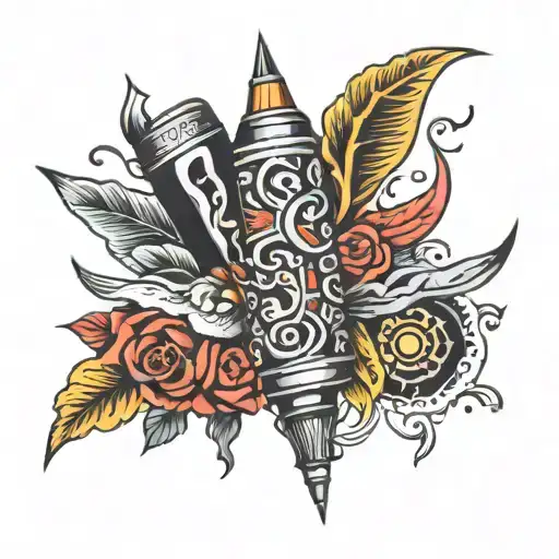 AAA battery  tattoo design idea