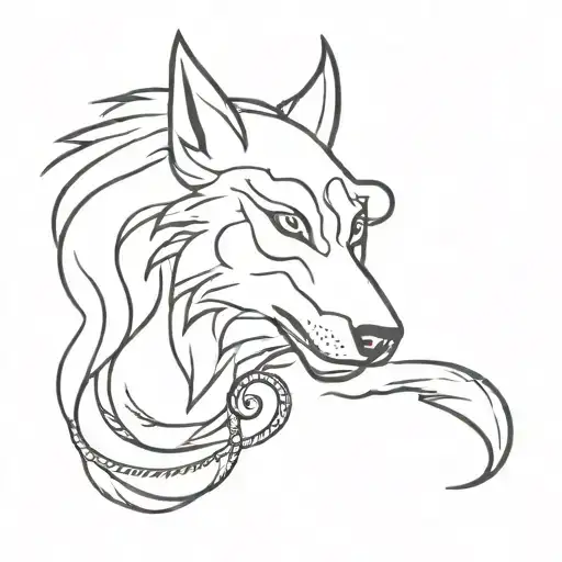depression and suicide awareness that  is viking and wolf related tattoo design idea