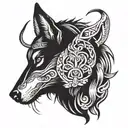 Depression and suicidal awareness thats viking related with an ace and a wolf tattoo design idea