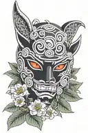 Naruto anbu mask with flower tattoo design idea