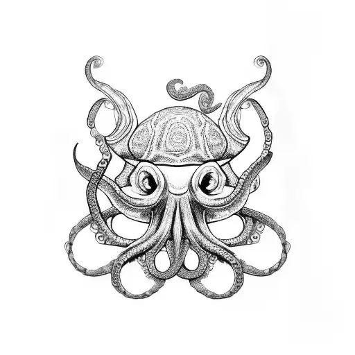 stuffed crocheted octopus tattoo design idea
