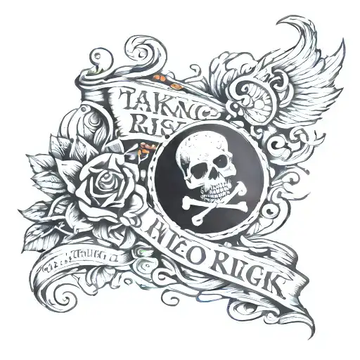 taking risk nothing gain nothing/newspaper tattoo design idea