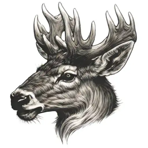 Deer Antler tattoo design idea
