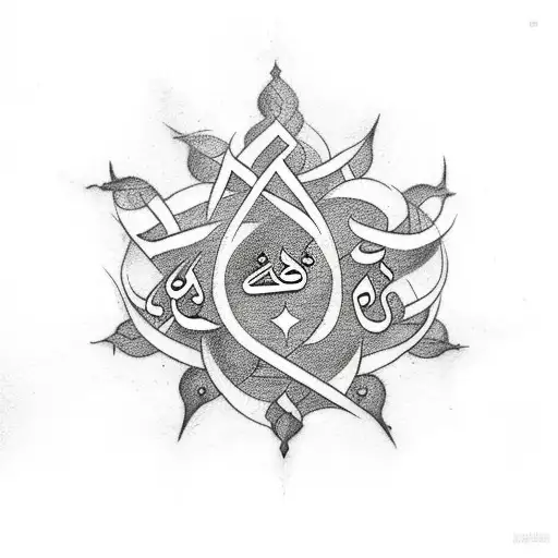 Tattoo Design Logo Vector Illustration Arabic Calligraphy Islamic  Expression I Love You Words Stock Vector - Illustration of icon, muslim:  207033402