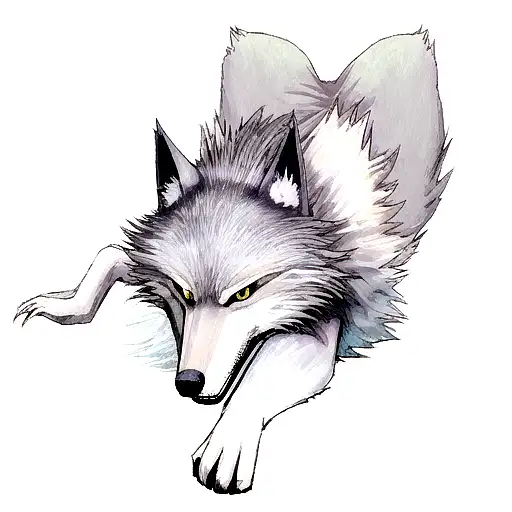 Wolf tattoo design idea