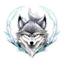 Wolf tattoo design idea