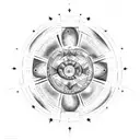 A celestial-themed tattoo design incorporating the number 369, stars, and planets in a sketch style tattoo design idea