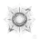 A celestial-themed tattoo design incorporating the number 369, stars, and planets in a sketch style tattoo design idea